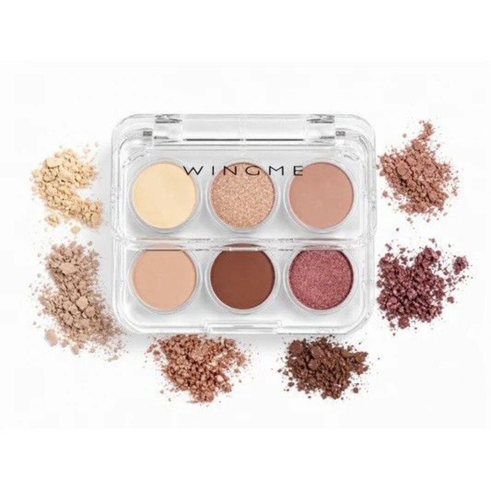 WINGME Mini Muse Neutral Eyeshadow 6 Palette 0.16oz High Pigment Mix Blend NEW